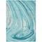 Homeroots 3' X 5' Turquoise Teal Blue And Gray Abstract Washable Indoor Outdoor Area Rug 601308 - alternate 9