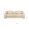 Homeroots 89in Beige and Silver Italian Leather Power Reclining Loveseat With Storage 633757 - alternate 9