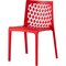 Homeroots Set of Two Red Heavy Duty Plastic Outdoor Stacking Dining Chairs, 2PK 565269 - alternate 7