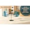 Leisuremod Astor Plastic Dining Chair with White Steel Base Water Ripple Design in Transparent Blue ACW-20TBU - alternate 10
