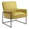 Homeroots 26" Olive Green And Bronze Velvet And Upholstered Arm Chair 556478 - alternate 1