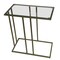 Homeroots 26" Clear and Antiqued Gold Glass and Iron Frame End Table 632722 - alternate 6