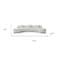 Homeroots 150" White Cotton Blend Curved Sofa With Toss Pillows 719426 - alternate 7