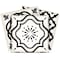 Homeroots 7" X 7" Black and White Multi  Peel and Stick Removable Tiles 399863 - alternate 1