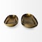 Homeroots Set of Two Gold Hammered Metal Boat Shaped Decorative Bowls, 2PK 392172 - alternate 1
