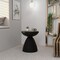 Leisuremod Dune 17 in Round Fiberstone Side Table, Pedestal Base, Weatherproof, Fully Assembled DST17BL - alternate 10