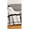 Homeroots 60" X 50" Black and White Woven Cotton Striped Throw Blanket with Tassels 516485 - alternate 10