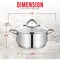 Bakken-Swiss 3QT Stockpot, Stainless Steel, Tempered Glass Lid, Induction-Ready, Heavy-Duty BKSSQ3 - alternate 6
