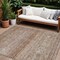 Homeroots 8' X 10' Copper Tan And Beige Floral Washable Indoor Outdoor Area Rug 606191 - alternate 1