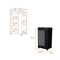 Homeroots 22" Black And Clear Wood And Glass Rolling Bar Cart 535107 - alternate 8
