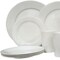 Homeroots White Sixteen Piece Round Bone China Service For Four Dinnerware Set 483518 - alternate 4