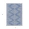Homeroots 3' X 5' Denim Blue And Ivory Geometric Washable Indoor Outdoor Area Rug 598550 - alternate 8