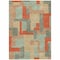 Homeroots 9' X 12' Sage Gray And Orange Geometric Washable Indoor Outdoor Area Rug 613233 - alternate 9