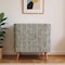 Homeroots 32in Dark Brown Black and White Solid Wood And Inlaid Bone Textured Accent Cabinet With Two Doors 654282 - alternate 9