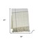 Homeroots 50" X 67" Sand And White Cotton Blend Woven Plaid Throw Blanket with Fringe 633072 - alternate 6