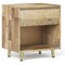Homeroots 24" Natural Solid Wood Two Drawer Nightstand 640742 - alternate 1