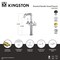 Kingston Brass Double-Handle Vessel Faucet with Knurled Handle, Brushed Brass LS6603RKZ - alternate 2