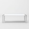 Homeroots 95" White And Silver Stainless Steel Dining Table 487357 - alternate 1