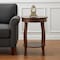 Homeroots 24" Brown Solid Wood Round End Table With Shelf 286303 - alternate 7