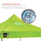 Ergodyne Single Lime Heavy Duty Pop-Up Tent - 10ft x 10ft 6002 - alternate 10
