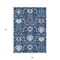 Homeroots 9' X 12' Navy Blue Charcoal And Ivory Damask Washable Indoor Outdoor Area Rug 599440 - alternate 9