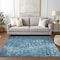 Homeroots 3' X 5' Blue Ikat Washable Indoor Outdoor Area Rug 576971 - alternate 9