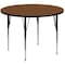 Flash Furniture Round Activity Table, Laminate, Wood Grain XU-A48-RND-OAK-H-A-GG - alternate 1