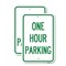 Signmission One Hour Parking, 12'' X 18'' 2 Signs, Heavy Gauge Aluminum, 2PK A-1218-2PACK-23525 - alternate 1