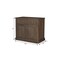 Homeroots 19in Brown Solid Wood Accent Cabinet With Two Doors And One Drawer 727716 - alternate 8
