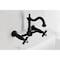 Kingston Brass Two-Handle Wall Mount Bridge Kitchen Faucet, Matte Black KS1260PKX - alternate 6