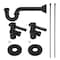 Kingston Brass Bathroom Plumbing Supply Kit, 1/2" NPT Female Inlet x 3/8" O.D. Compression Outlet, Matte Black KPK400 - alternate 1