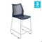 Flash Furniture HERCULES Series Navy Stack Counter Stool with Air-Vent Back and Gray Powder Coated Sled Base, 3PK 3-RUT-498A-CS-NV-GG - alternate 8