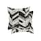 Homeroots Set of Two 18" Black and Natural Chevron Cowhide Throw Pillows, 2PK 544580 - alternate 8