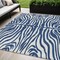 Homeroots 5' X 8' Navy Blue And Ivory Animal Print Washable Indoor Outdoor Area Rug 600631 - alternate 1