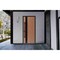 Vdomdoors Front Exterior Prehung Steel Door Ronex1033 Teak Entry Metal Modern Painted W36xH80 Right hand RONEX1033EXD-OAK-W36 x H80-RH-I - alternate 7