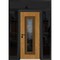 Vdomdoors Steel Door Ballucio 6644 Natural Oak Black 2 Side and Top Exterior Window Sidelite Entry Door Paint BALLUCIO6644EXD-OAKB-W12+36+12xH80+16-RH-I - alternate 1