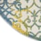 Homeroots 4' Ivory Blue And Yellow Round Trellis Indoor Outdoor Area Rug 546804 - alternate 9