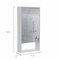 Homeroots 18" White Wood Floating Single Door Bathroom Vanity And Medicine Cabinet With Mirror 478208 - alternate 4