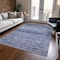 Homeroots 3' X 5' Blue Aqua And Charcoal Floral Washable Indoor Outdoor Area Rug 606182 - alternate 9