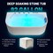 Anzzi Stone Bell 67 in. Flatbottom Freestanding Whirlpool and Air Bathtub with Center Drain and Faucet FT-AZ514WH-CH - alternate 10