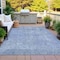 Homeroots 3' X 5' Blue And Ivory Abstract Washable Indoor Outdoor Area Rug 631059 - alternate 8