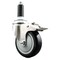 Service Caster 4 Inch 316SS Black Poly Swivel 1-1/8 Inch Expanding Stem Caster Lock Brake SCC SCC-SS316TTLEX20S414-PPUB-BLK-118 - alternate 1