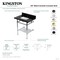 Kingston Brass 30-Inch Black Granite Console Sink with Brass Legs and Shelf, 8-Inch, 3-Hole KVPK30KBSQB7 - alternate 3
