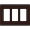 Lutron Designer Wall Plates, Number of Gangs: 3 Gloss Finish, Brown CW-3-BR - alternate 1