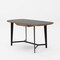 Homeroots 55" Walnut And Black Glass Rectangular Writing Desk 482431 - alternate 5