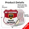 Signmission No Loitering Shield Sign Police Enforced, 4 inch X 4 inch, Vinyl Decal, 5PK SHI-D-5PACK-4-396 - alternate 5