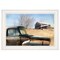 Homeroots Vintage Farm Trucks 1 White Framed Print Wall Art 405010 - alternate 1