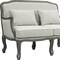 Homeroots 56in Cream And Gray Linen Loveseat and Toss Pillows 515737 - alternate 4