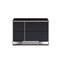 Homeroots 20" Black Wood Two Drawer Nightstand 284193 - alternate 1