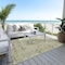 Homeroots 9' X 12' Artichoke Green Brown And Beige Floral Washable Indoor Outdoor Area Rug 605447 - alternate 8